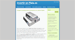 Desktop Screenshot of invertirenplata.es